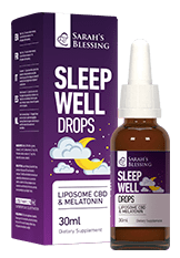 Gouttes pour le sommeil Liposomes au CBD + mélatonine, 30 ml